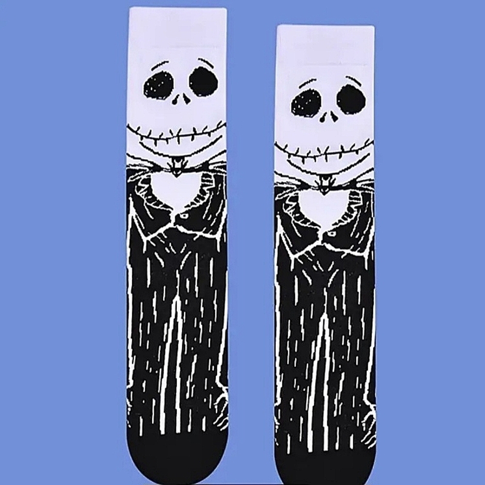 Disney Jack Skellington Crew Socks Nightmare Before Christmas Men's Women's Fall
